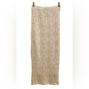 FRESHMAN 1996 Cream Crochet
Knit Boho Hippie Lined Maxi Skirt
Sz S